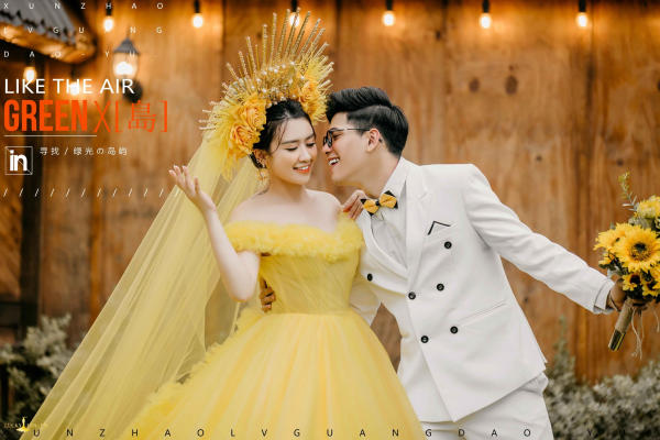Top 20+ mẫu váy cưới màu vàng lộng lẫy nhất mùa cưới này